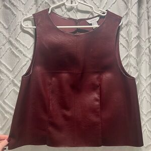H&M Faux Leather Top